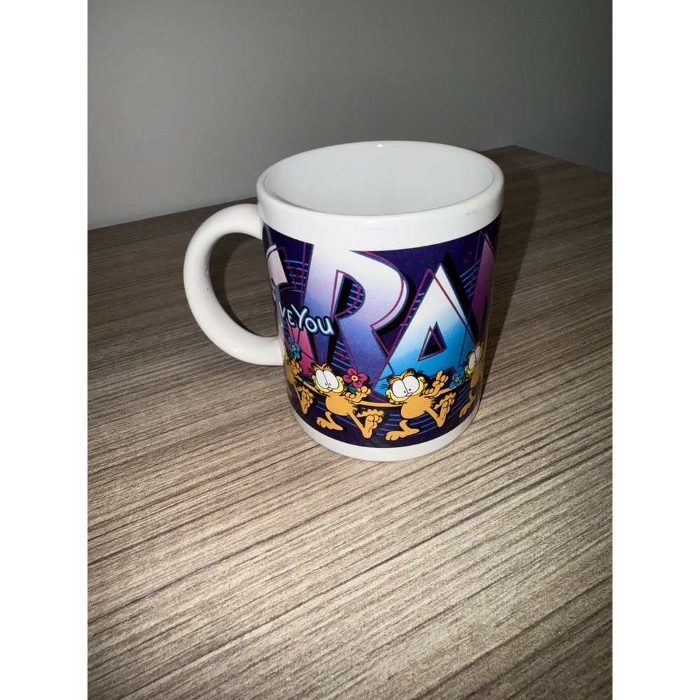 Vintage Garfield School Designs Coffee Mug I Love You Grandma 1998 Collectible